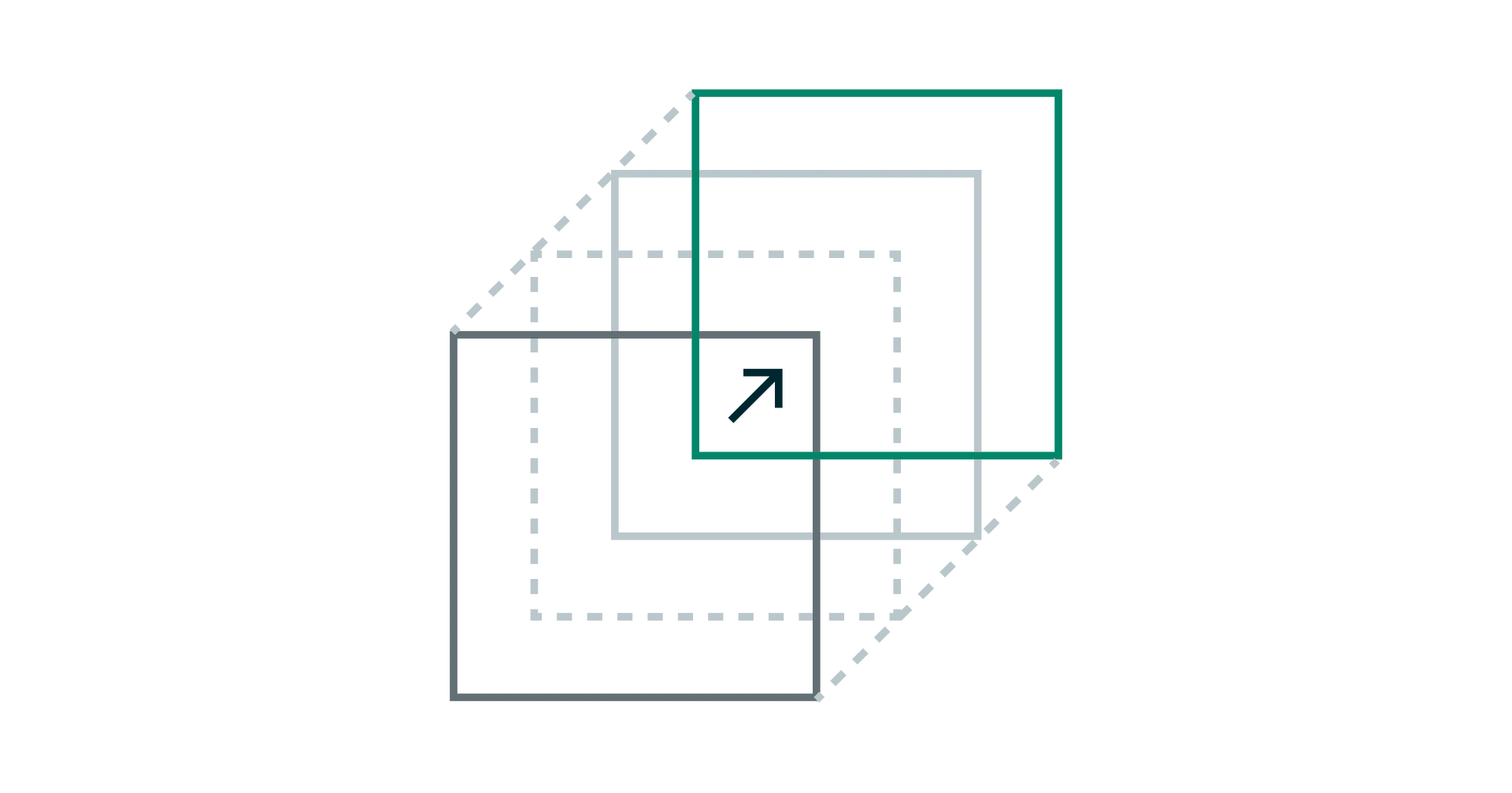 a graphic with squares representing business strategy